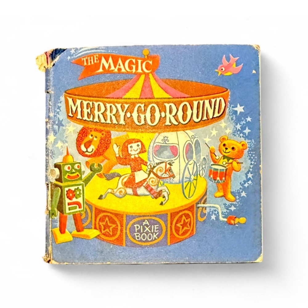 Vintage 1960’s A Pixie Hardcover Book The Magic Merry Go Round by Ken Woodward